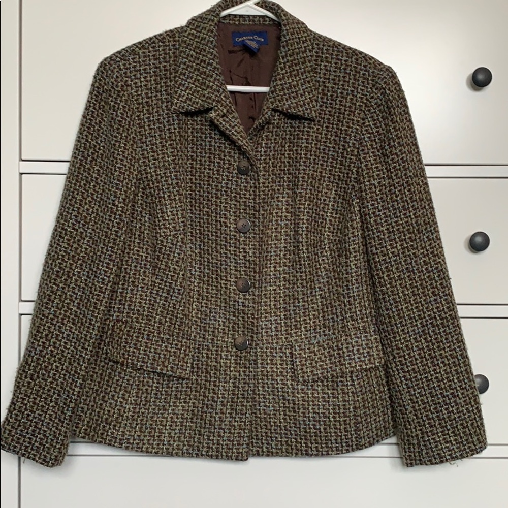 Charter Club woven blazer